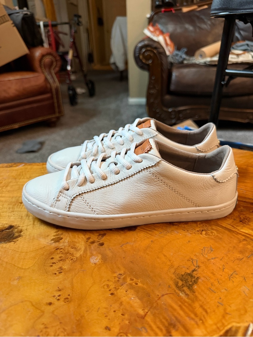 Cole Haan Mindi White Leather Lace Up Sneakers Women’s Size 6.5 B Style W07341